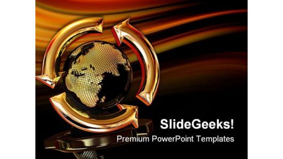 Recycle Symbol Earth Technology PowerPoint Themes And PowerPoint Slides 0311