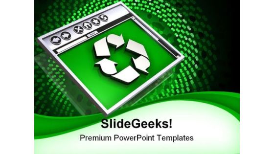 Recycled Content Internet PowerPoint Templates And PowerPoint Backgrounds 0711