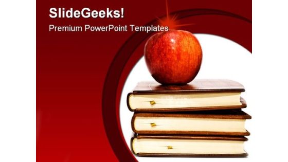 Red Apple With Books Education PowerPoint Backgrounds And Templates 1210 Red Apple With Books Education PowerPoint Backgrounds And Templates 1210