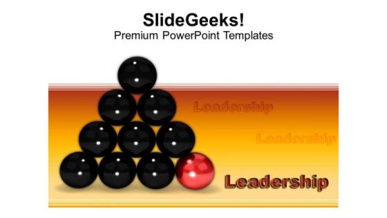 Red Ball Leads Other Balls Leadership PowerPoint Templates Ppt Backgrounds For Slides 0213 Red Ball Leads Other Balls Leadership PowerPoint Templates Ppt Backgrounds For Slides 0213