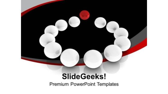 Red Ball Standing Out White Balls PowerPoint Templates Ppt Backgrounds For Slides 0313 Red Ball Standing Out White Balls PowerPoint Templates Ppt Backgrounds For Slides 0313