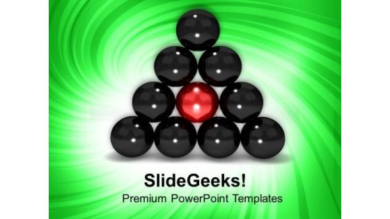 Red Leader Holding Whole Team PowerPoint Templates Ppt Backgrounds For Slides 0413
