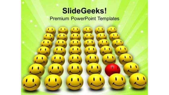 Red Odd One Out Smiley PowerPoint Templates Ppt Backgrounds For Slides 0213 Red Odd One Out Smiley PowerPoint Templates Ppt Backgrounds For Slides 0213