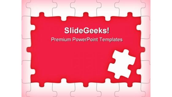 Red Puzzle Frame Business PowerPoint Themes And PowerPoint Slides 0411 Red Puzzle Frame Business PowerPoint Themes And PowerPoint Slides 0411