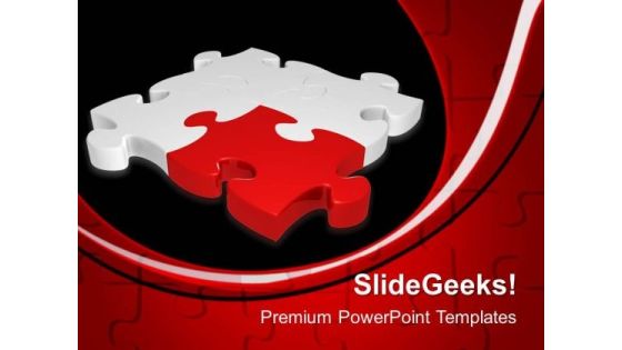 Red Solution Jigsaw Puzzle Piece PowerPoint Templates And PowerPoint Themes 0812 Red Solution Jigsaw Puzzle Piece PowerPoint Templates And PowerPoint Themes 0812
