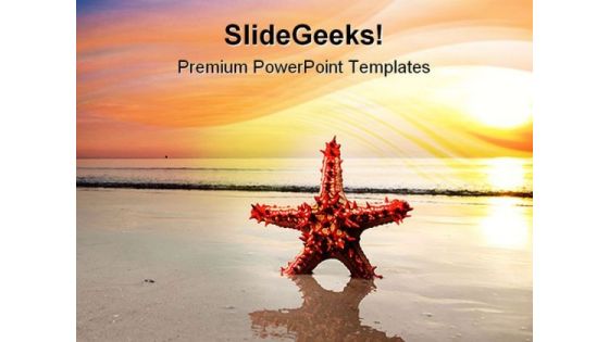 Red Starfish Beach PowerPoint Themes And PowerPoint Slides 0811 Red Starfish Beach PowerPoint Themes And PowerPoint Slides 0811