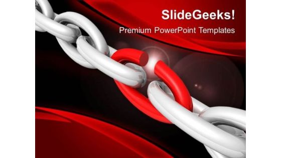 Red Weak Link Chains PowerPoint Templates And PowerPoint Themes 0512 Red Weak Link Chains PowerPoint Templates And PowerPoint Themes 0512