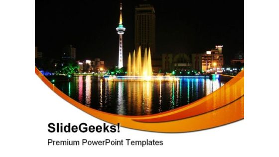 Reflection On Nantong Beauty PowerPoint Themes And PowerPoint Slides 0211