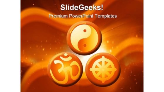 Religious Symbols Religion PowerPoint Template 0610 Religious Symbols Religion PowerPoint Template 0610