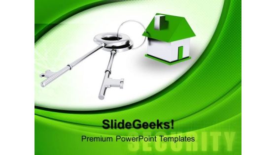 Render Of Green House Connected With Keys Sale PowerPoint Templates And PowerPoint Themes 1012 Render Of Green House Connected With Keys Sale PowerPoint Templates And PowerPoint Themes 1012