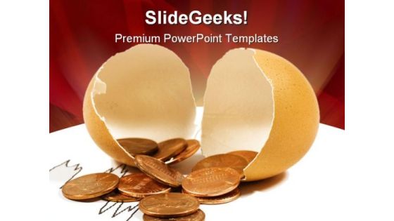 Retirement Fund Is Gone Money PowerPoint Template 0910