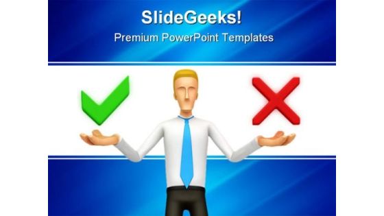 Right Wrong Finance PowerPoint Template 0810 Right Wrong Finance PowerPoint Template 0810