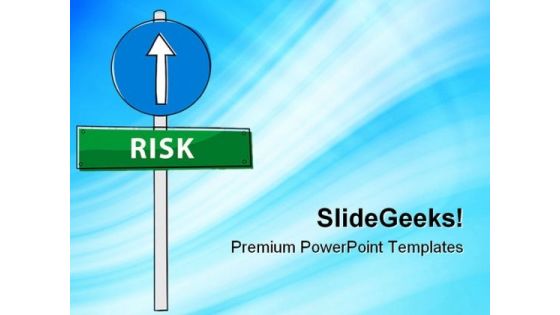 Risk Ahead Business PowerPoint Themes And PowerPoint Slides 0911