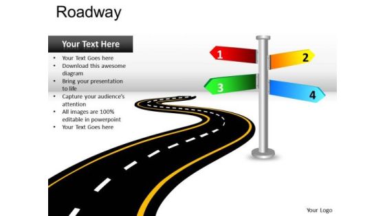 Road Directions PowerPoint Slides And Ppt Diagram Templates