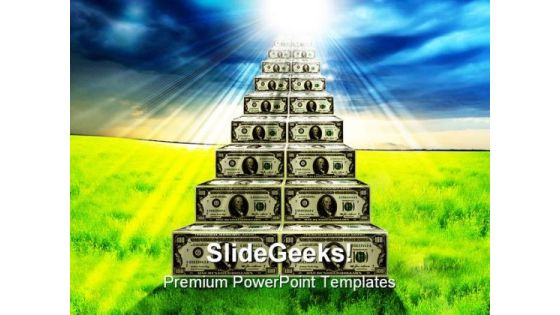 Road From Bank Notes Money PowerPoint Templates And PowerPoint Backgrounds 0211