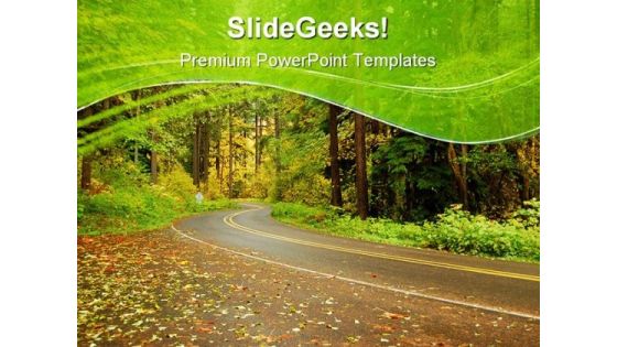 Road In Autumn Nature PowerPoint Templates And PowerPoint Backgrounds 0811 Road In Autumn Nature PowerPoint Templates And PowerPoint Backgrounds 0811