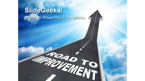 Road To Improvement Success PowerPoint Templates And PowerPoint Backgrounds 0111 Road To Improvement Success PowerPoint Templates And PowerPoint Backgrounds 0111