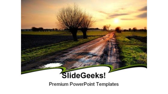 Road To Nature PowerPoint Templates And PowerPoint Backgrounds 0811