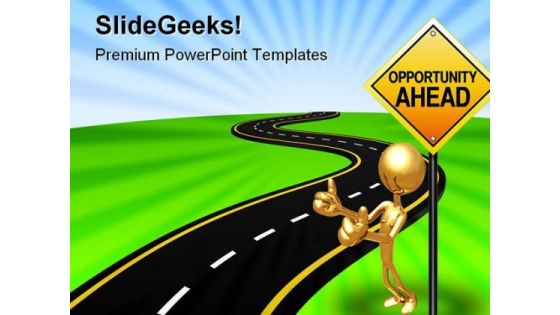 Road To Opportunity Business PowerPoint Template 0610 Road To Opportunity Business PowerPoint Template 0610