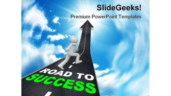 Road To Success Business PowerPoint Template 0910 Road To Success Business PowerPoint Template 0910