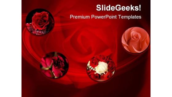 Rose Collage Beauty PowerPoint Template 1110 Rose Collage Beauty PowerPoint Template 1110
