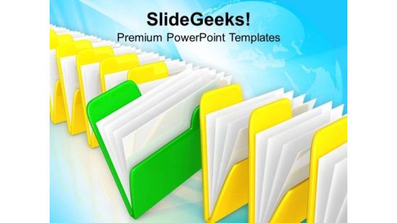 Row Of Folders With Files PowerPoint Templates Ppt Backgrounds For Slides 0113 Row Of Folders With Files PowerPoint Templates Ppt Backgrounds For Slides 0113