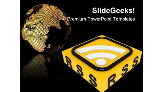 Rss Globe PowerPoint Backgrounds And Templates 0111 Rss Globe PowerPoint Backgrounds And Templates 0111