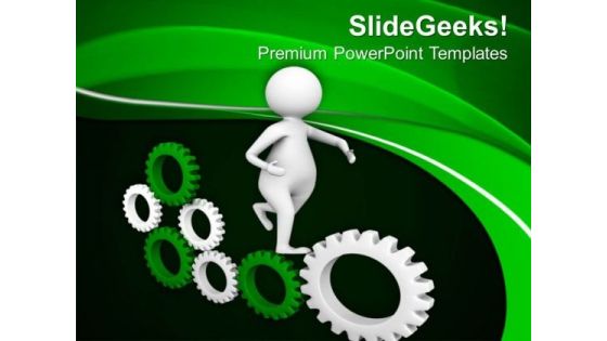 Run Fast To Gear The Business PowerPoint Templates Ppt Backgrounds For Slides 0613