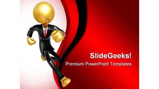 Running Businessman Business PowerPoint Templates And PowerPoint Backgrounds 0511 Running Businessman Business PowerPoint Templates And PowerPoint Backgrounds 0511