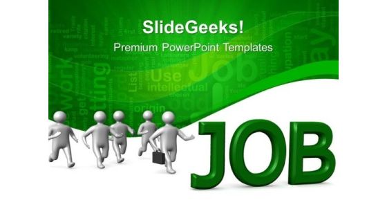 Running Towards Job Business PowerPoint Templates And PowerPoint Themes 0512 Running Towards Job Business PowerPoint Templates And PowerPoint Themes 0512