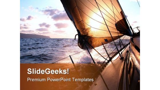 Sailing Sunset Nature PowerPoint Templates And PowerPoint Backgrounds 0811