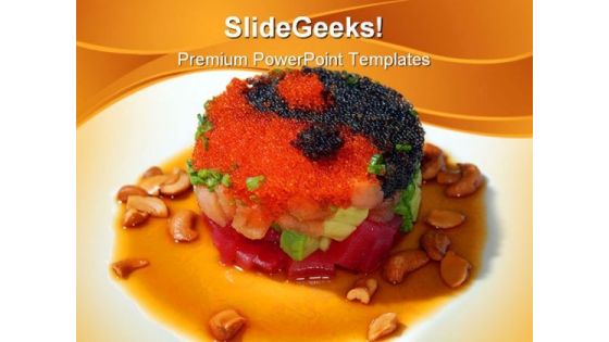 Salad Of Caviar Vegetable Food PowerPoint Themes And PowerPoint Slides 0211
