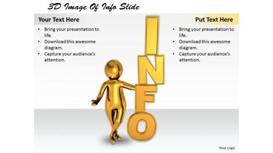 Sales Concepts 3d Image Of Info Slide Characters