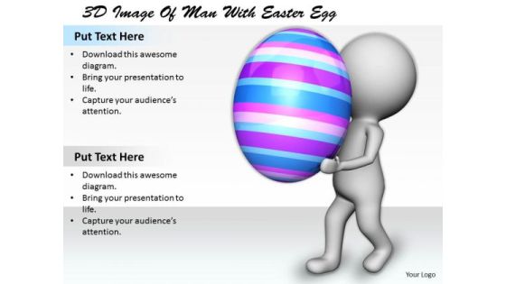 Sales Concepts 3d Image Of Man With Easter Egg Characters Sales Concepts 3d Image Of Man With Easter Egg Characters