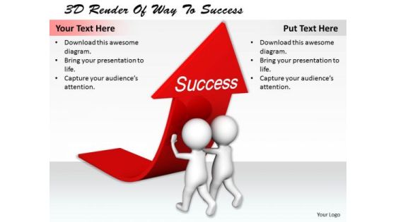 Sales Concepts 3d Render Of Way To Success Basic Business