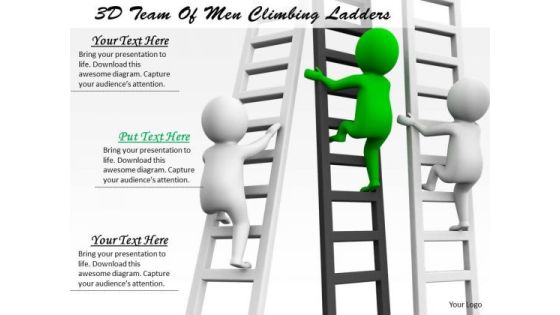 Sales Concepts 3d Team Of Men Climbing Ladders Business Statement Sales Concepts 3d Team Of Men Climbing Ladders Business Statement