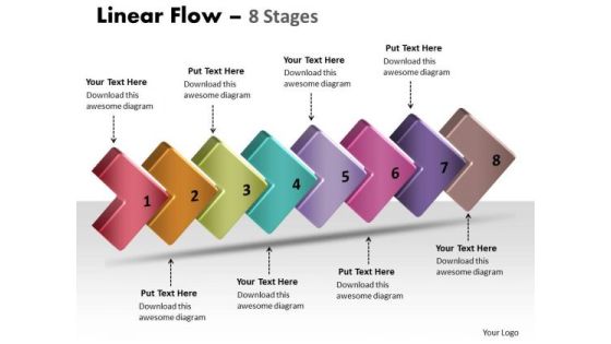 Sales Diagram 3d Linear Flow 8 Stages Business Diagram Sales Diagram 3d Linear Flow 8 Stages Business Diagram