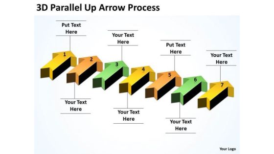 Sales Diagram 3d Parallel Up Arrow Process Marketing Diagram