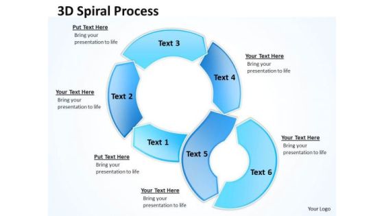 Sales Diagram 3d Spiral Process Marketing Diagram