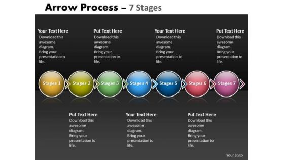 Sales Diagram Arrow Process 7 Stages Strategy Diagram