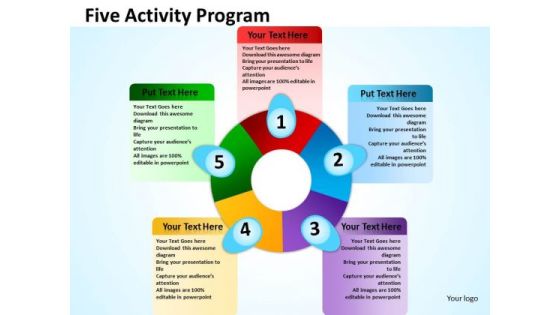 Sales Diagram Business Diagram Five Activity Program Business Diagram