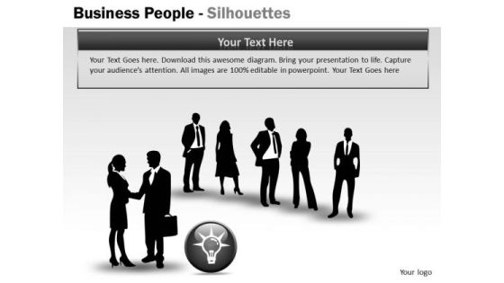 Sales Diagram Business People Silhouettes Business Diagram Sales Diagram Business People Silhouettes Business Diagram