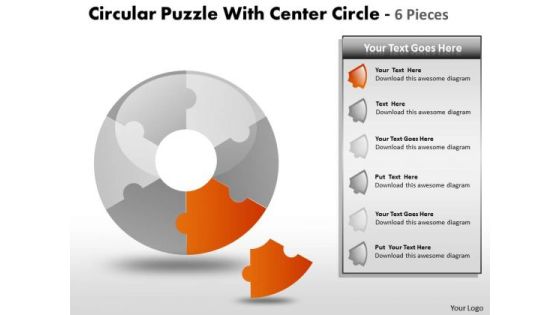Sales Diagram Circular Puzzle Diagram Business Framework Model