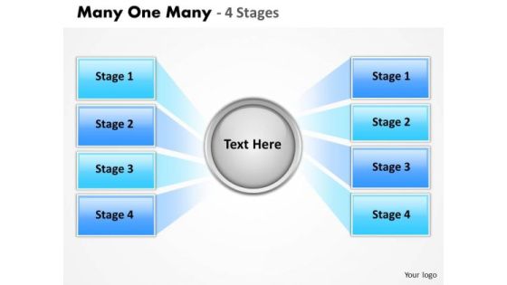 Sales Diagram Many One Many 4 Stages Business Diagram Sales Diagram Many One Many 4 Stages Business Diagram