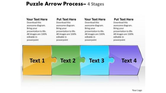 Sales Diagram Puzzle 4 Stages Business Framework Model