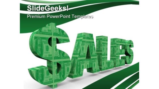 Sales Money Business PowerPoint Template 0610 Sales Money Business PowerPoint Template 0610