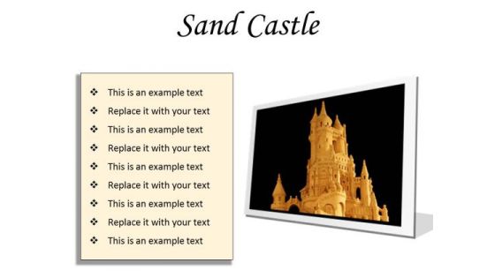 Sand Castle Beauty PowerPoint Presentation Slides F