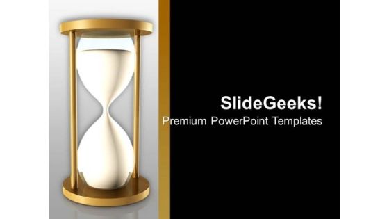 Sand Clock With Black Background PowerPoint Templates Ppt Backgrounds For Slides 0713