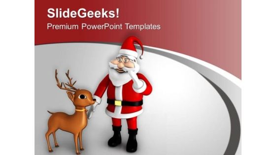 Santa Claus Wishing Christmas Festival PowerPoint Templates Ppt Backgrounds For Slides 0413 Santa Claus Wishing Christmas Festival PowerPoint Templates Ppt Backgrounds For Slides 0413
