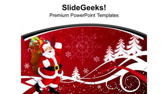 Santa Claus With Gifts Christmas Eve PowerPoint Templates Ppt Backgrounds For Slides 1112 Santa Claus With Gifts Christmas Eve PowerPoint Templates Ppt Backgrounds For Slides 1112